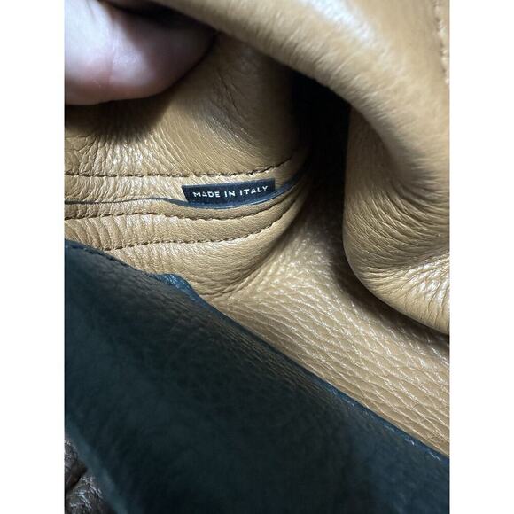 COPY - PRADA AUTHENTIC LEATHER VITELLO DAINO TOTE PURSE Dark Green DOUBLE HANDLE - Picture 9 of 16